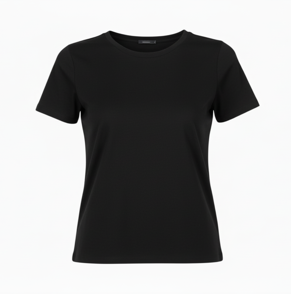 MAJESTIC FILATURES Short Sleeve Cashmere Crewneck Black