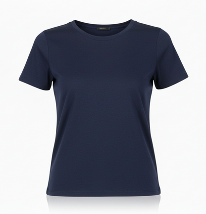 MAJESTIC FILATURES Short Sleeve Cashmere Crewneck