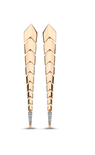 ECCE Le Serpent Diamond Earring in Rose Gold