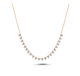 ECCE Single Diamond Necklace in Gold