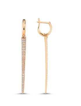 ECCE Rose Gold Pointed Hoop Diamond Earring