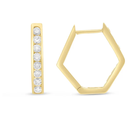 LUMENIRI Lustre Hexagon Huggies