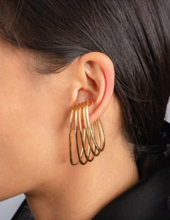 FEDERICA TOSI Ear Cuff La Cage Gold