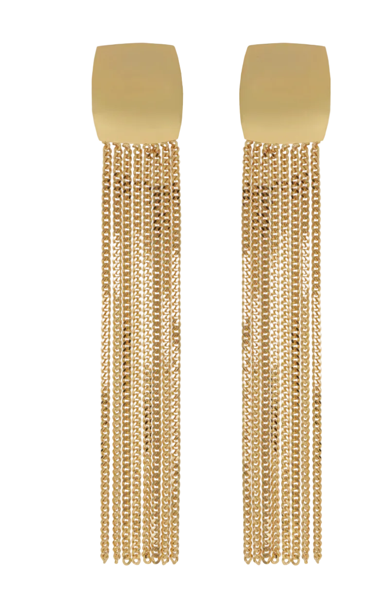 FEDERICA TOSI Julie Long Earring Gold