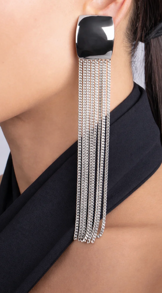 FEDERICA TOSI Julie Long Earring Silver