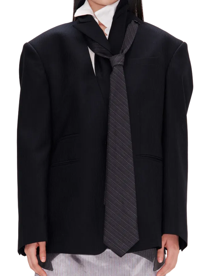 GRACE ELWOOD Pierced Tie Blazer