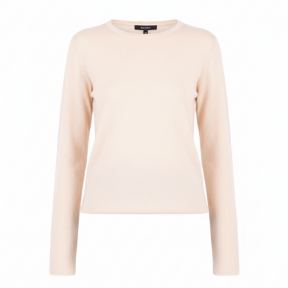 MAJESTIC FILATURES Long Sleeve Cashmere Crewneck Cream