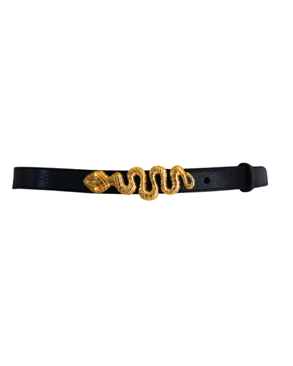 ELSA VALENCIA Gia Snake Belt in Gold