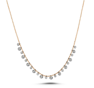 ECCE  Various Single Diamond Necklace in Rose Gold