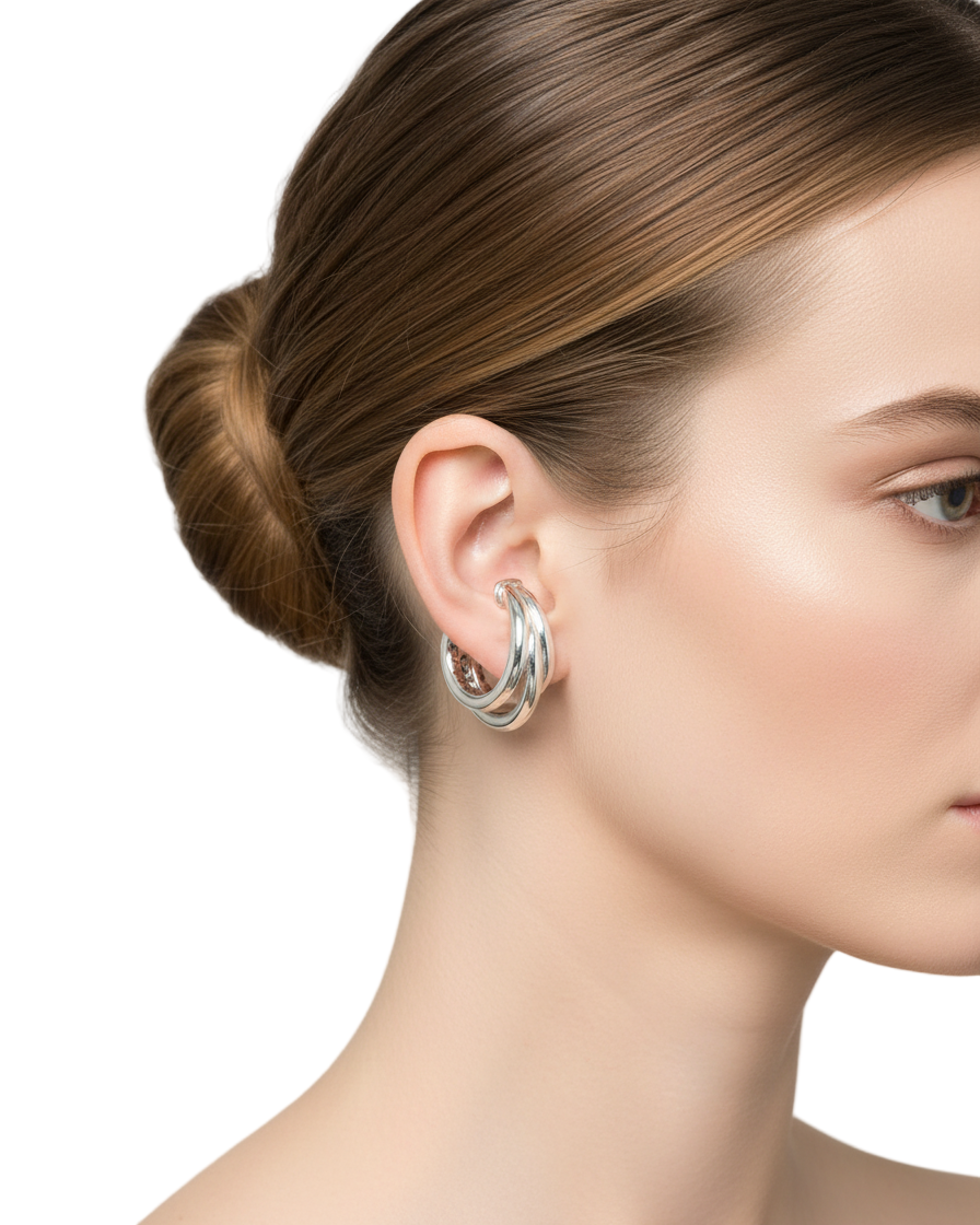 FEDERICA TOSI Ale Ear Cuff in Silver