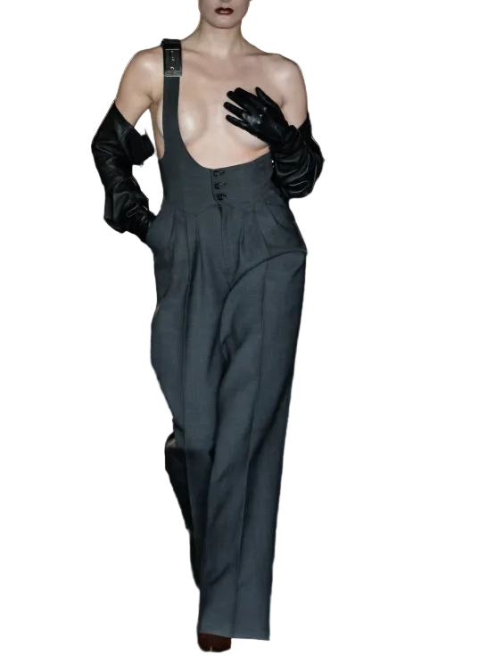 SITUATIONIST Belted High Waist Trousers