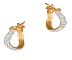 TALES OF STONES Stackable Diamond Hoop Earrings