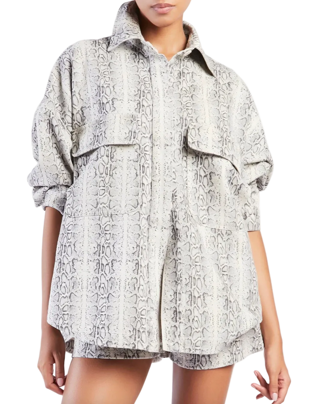 FEDERICA TOSI Python Denim Jacket