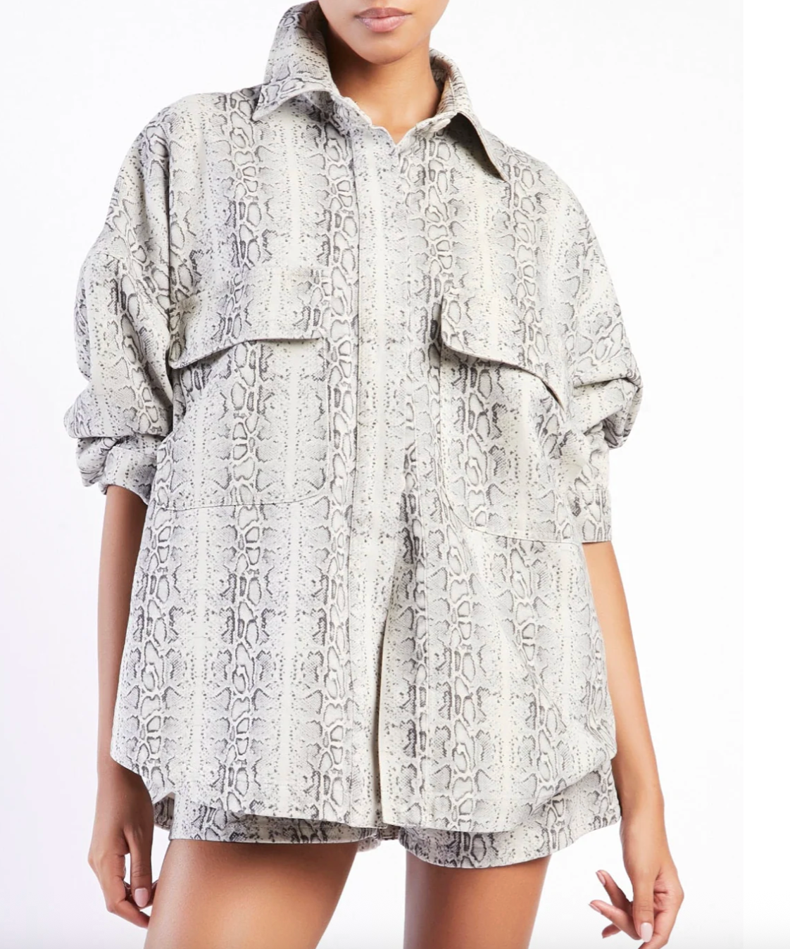 FEDERICA TOSI Python Denim Jacket