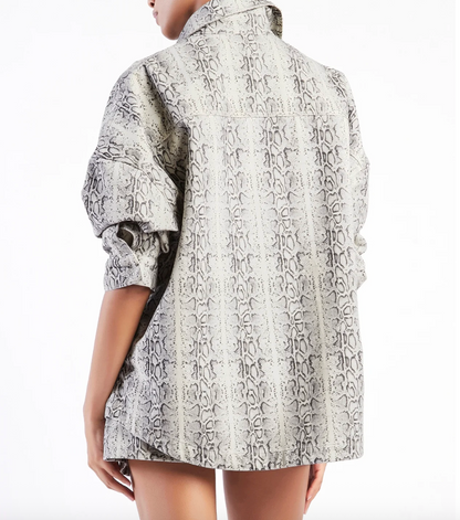 FEDERICA TOSI Python Denim Jacket