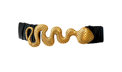 ELSA VALENCIA Angelita Stretch Clip Belt Silver