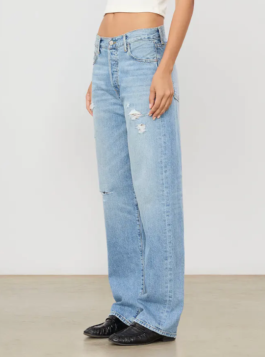 ETERNE Saint Light Wash Boyfriend Jeans
