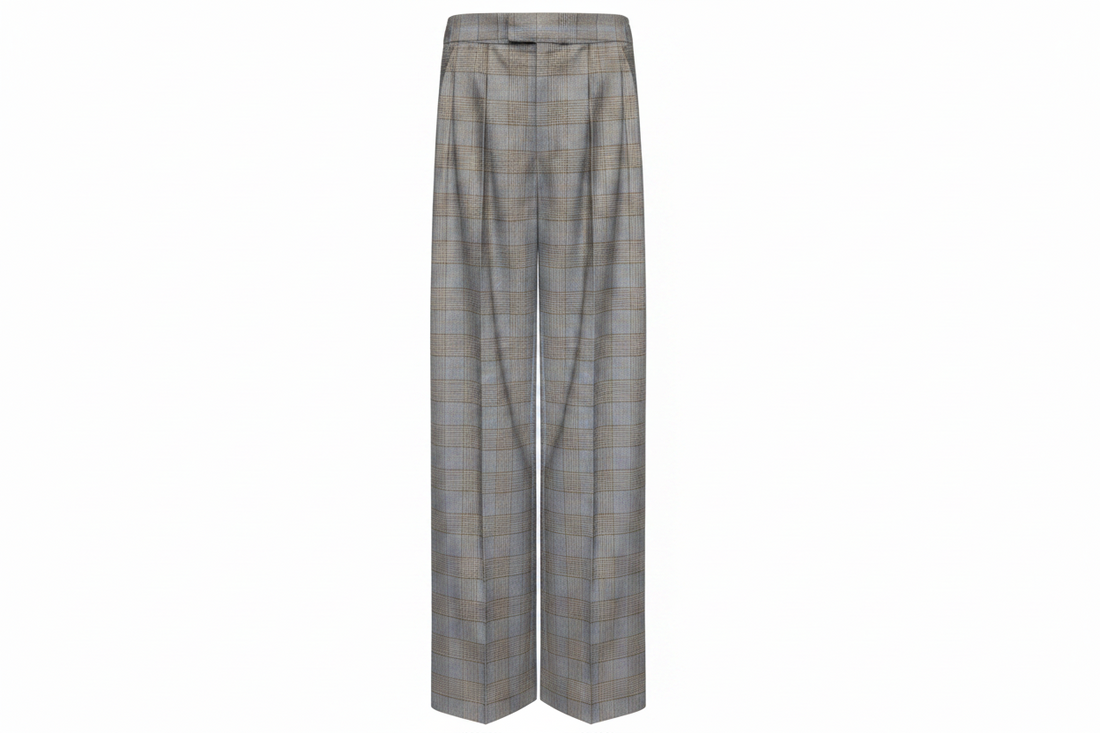SITUATIONIST Houndstooth Grey Trousers