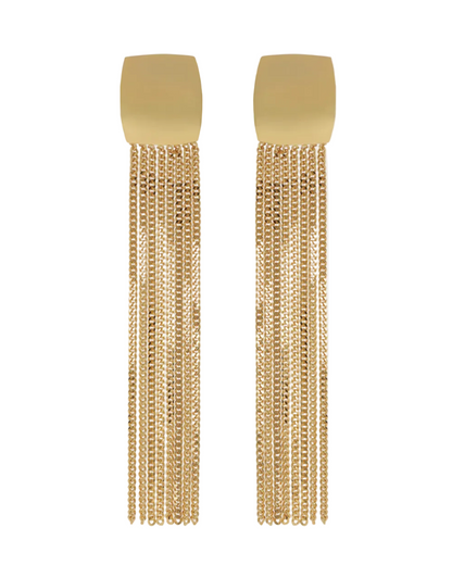 FEDERICA TOSI Julie Long Earring Gold