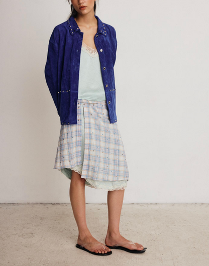 DROP EDITION Bleu Suede Jacket