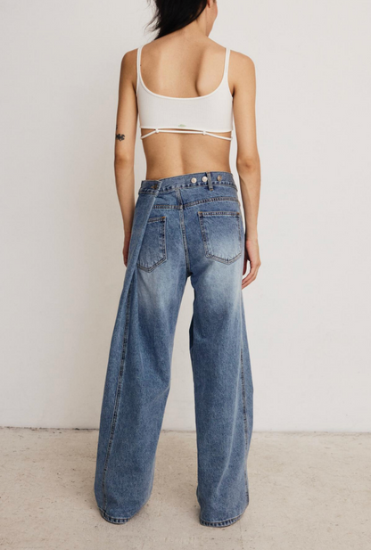 DROP EDITION Adjustable Bleu Jeans