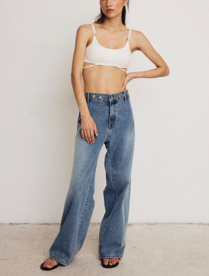 DROP EDITION Adjustable Bleu Jeans