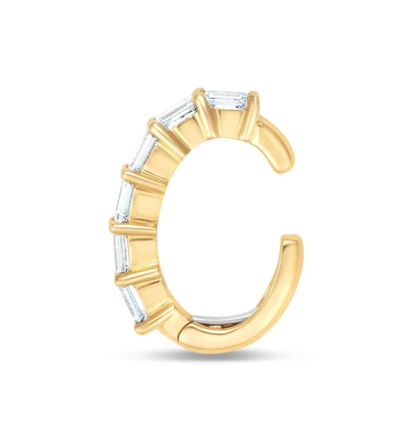 ELYZIAN East-West Baguette Diamond Ear Cuff