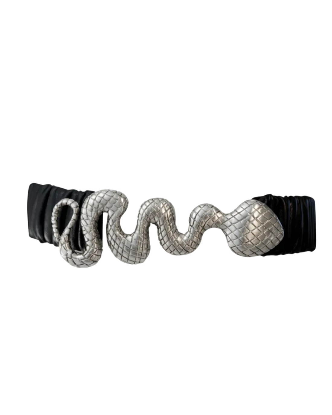 ELSA VALENCIA Angelita Stretch Clip Belt Silver
