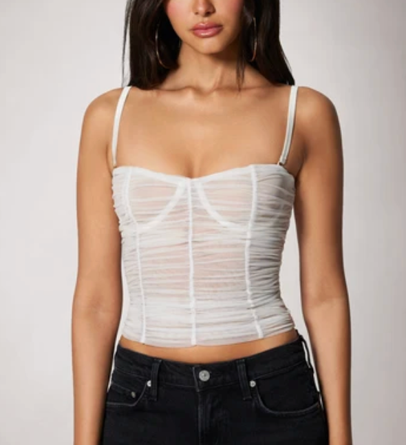 KIKI DE MONTPARNASSE Tulle Bustier Top