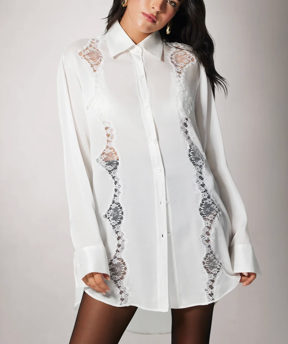 KIKI DE MONTPARNASSE Carla Applique Button Down