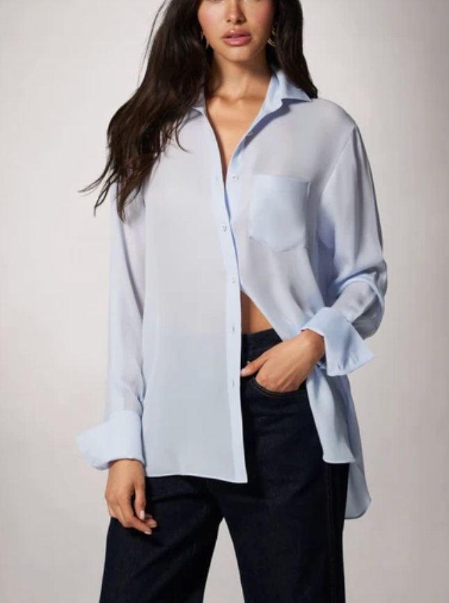 KIKI DE MONTPARNASSE Girlfriend Sheer Button Down