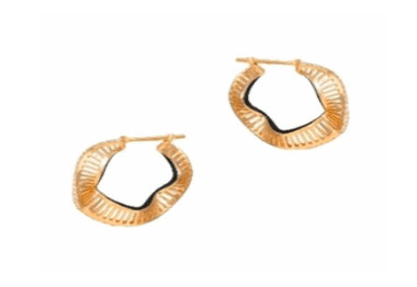 TALES OF STONES Gold Wave Hoops