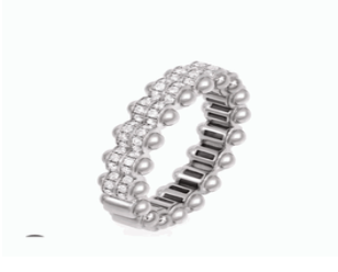TALES OF STONES White Gold Atom Ring