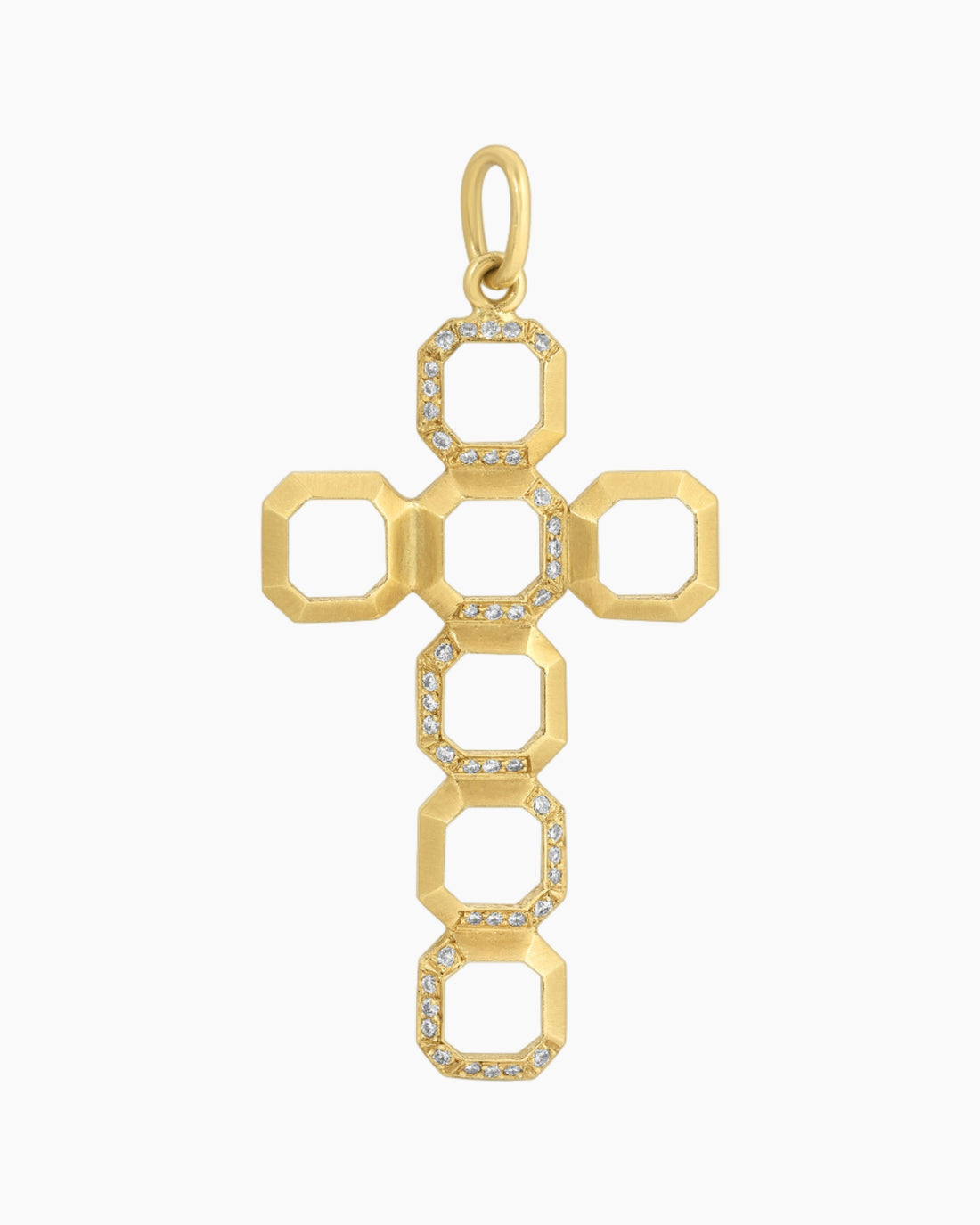ROSEARK Octagon Cross Pendant With Diamonds