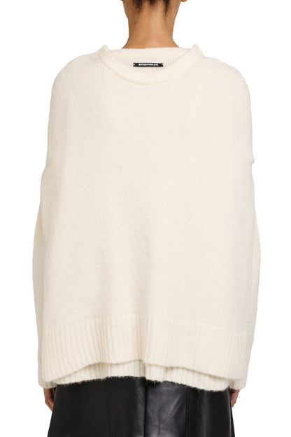 BOYAROVSKAYA White Knitted Top Hug Sweater