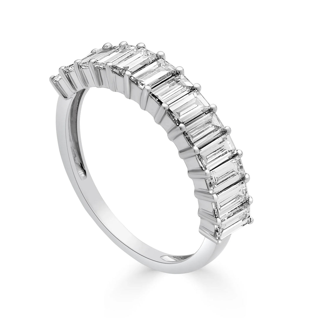 LUMENIRI The Marise Baguette Cut Half Eternity Band