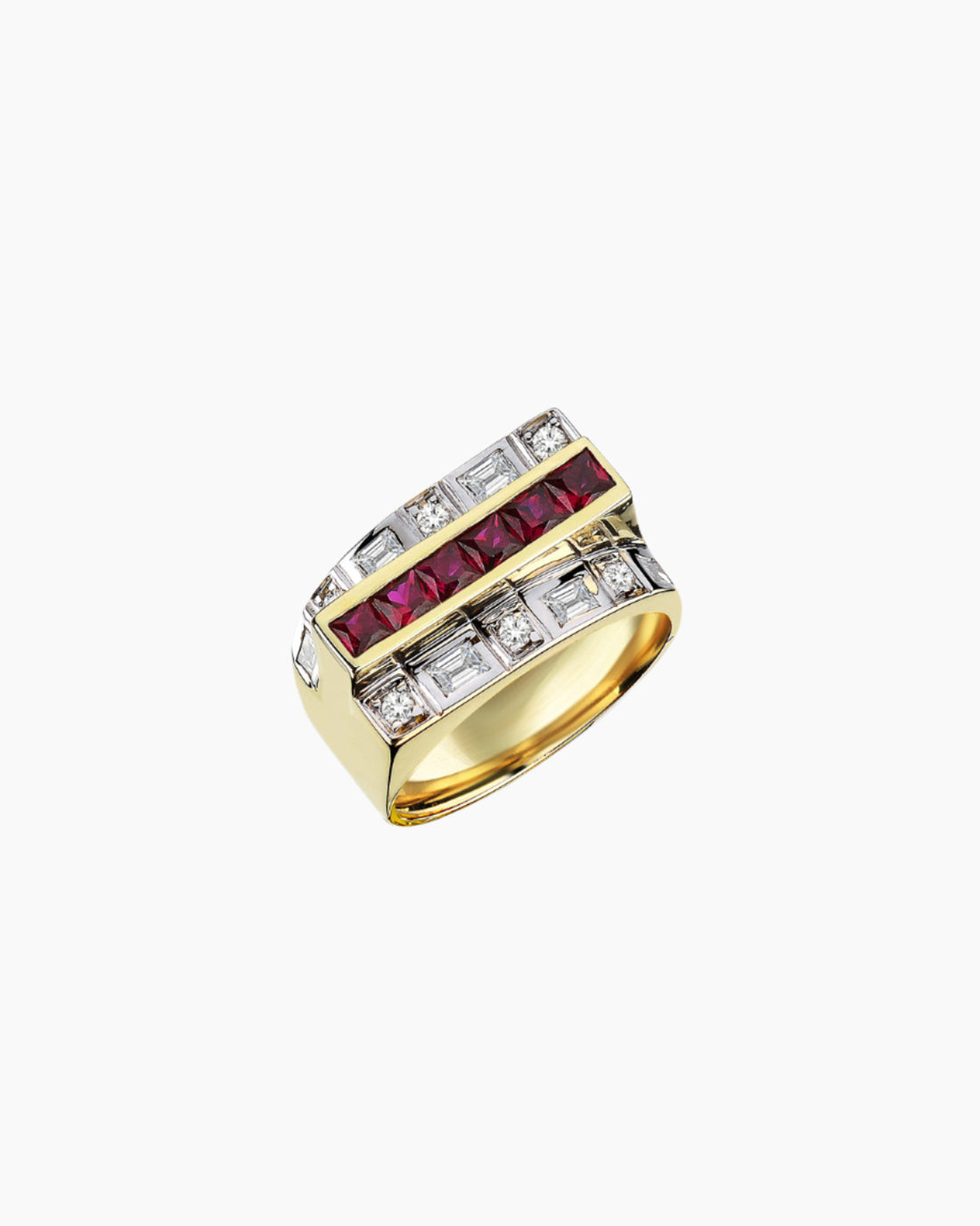 MELIS GORAL Mirror Ruby Diamond Ring