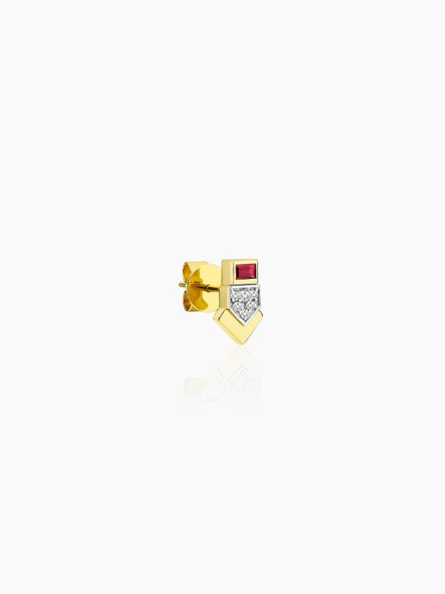 MELIS GORAL Vendome Single Earring (Ruby)