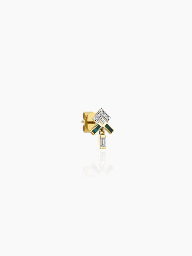 MELIS GORAL Vendome Single Stud (Malachite)