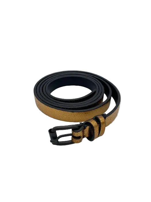 ANN DEMEULEMEESTER Double Strapped Thin Gold Belt