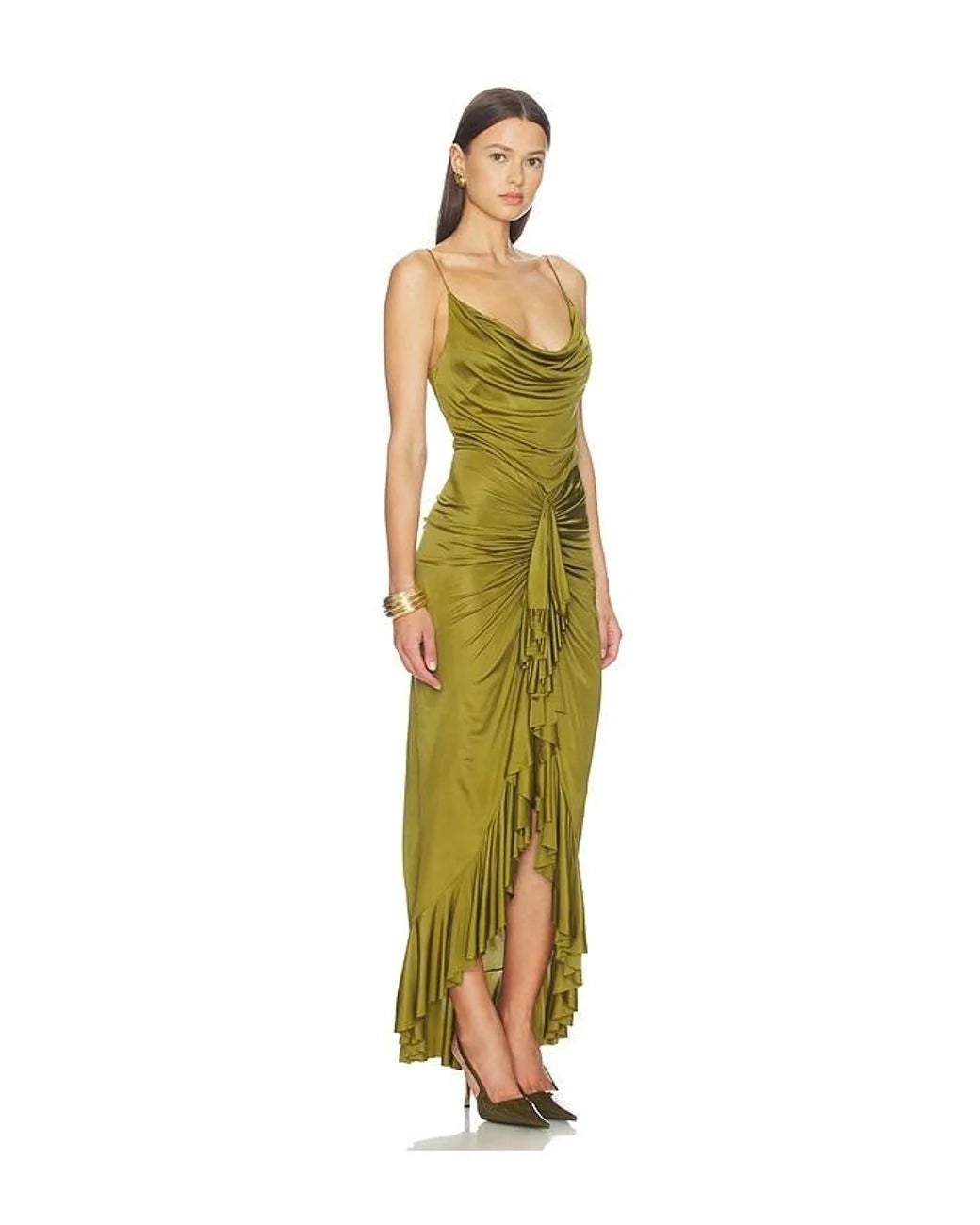 ATLEIN Ruffel Strappy Long Dress