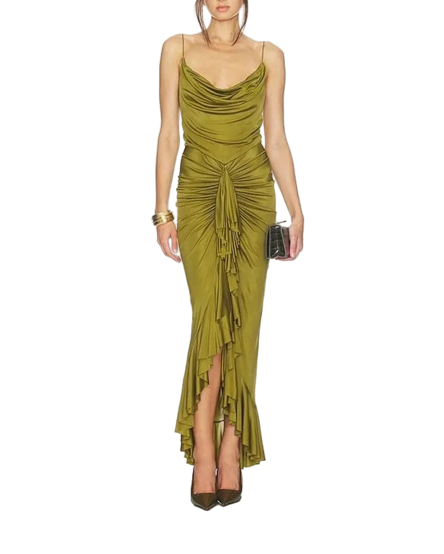 ATLEIN Ruffel Strappy Long Dress