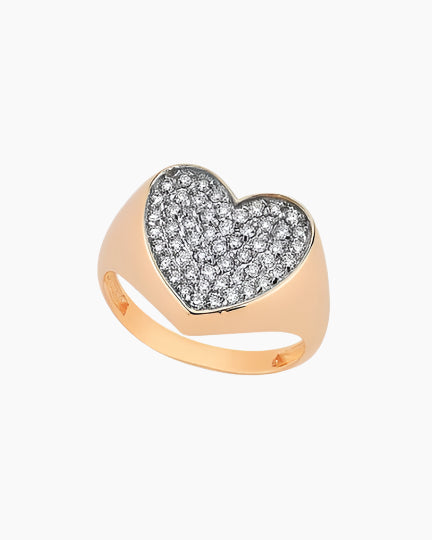 ECCE Heart Chevalier Diamond Ring
