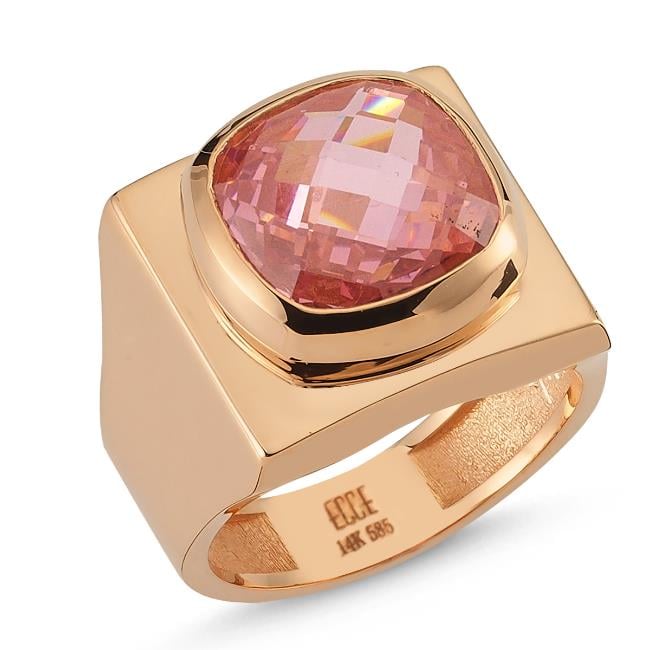 Ecce Pink Quartz Chevalier Ring