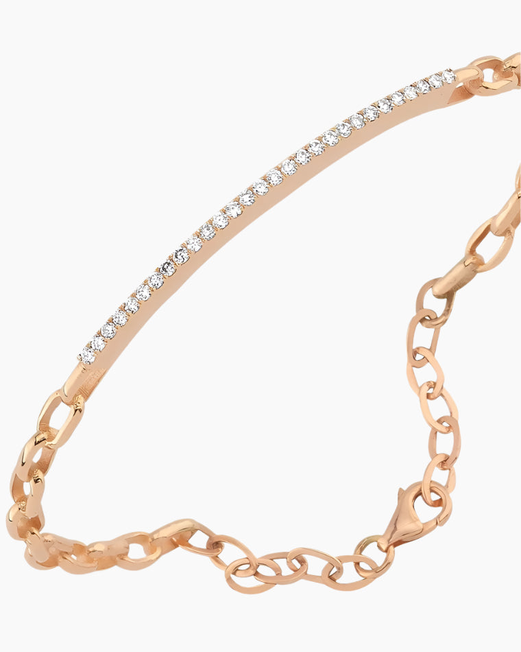 ECCE Chain Diamond Bracelet