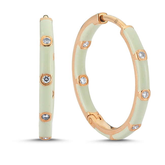 ECCE White Enamel Hoops