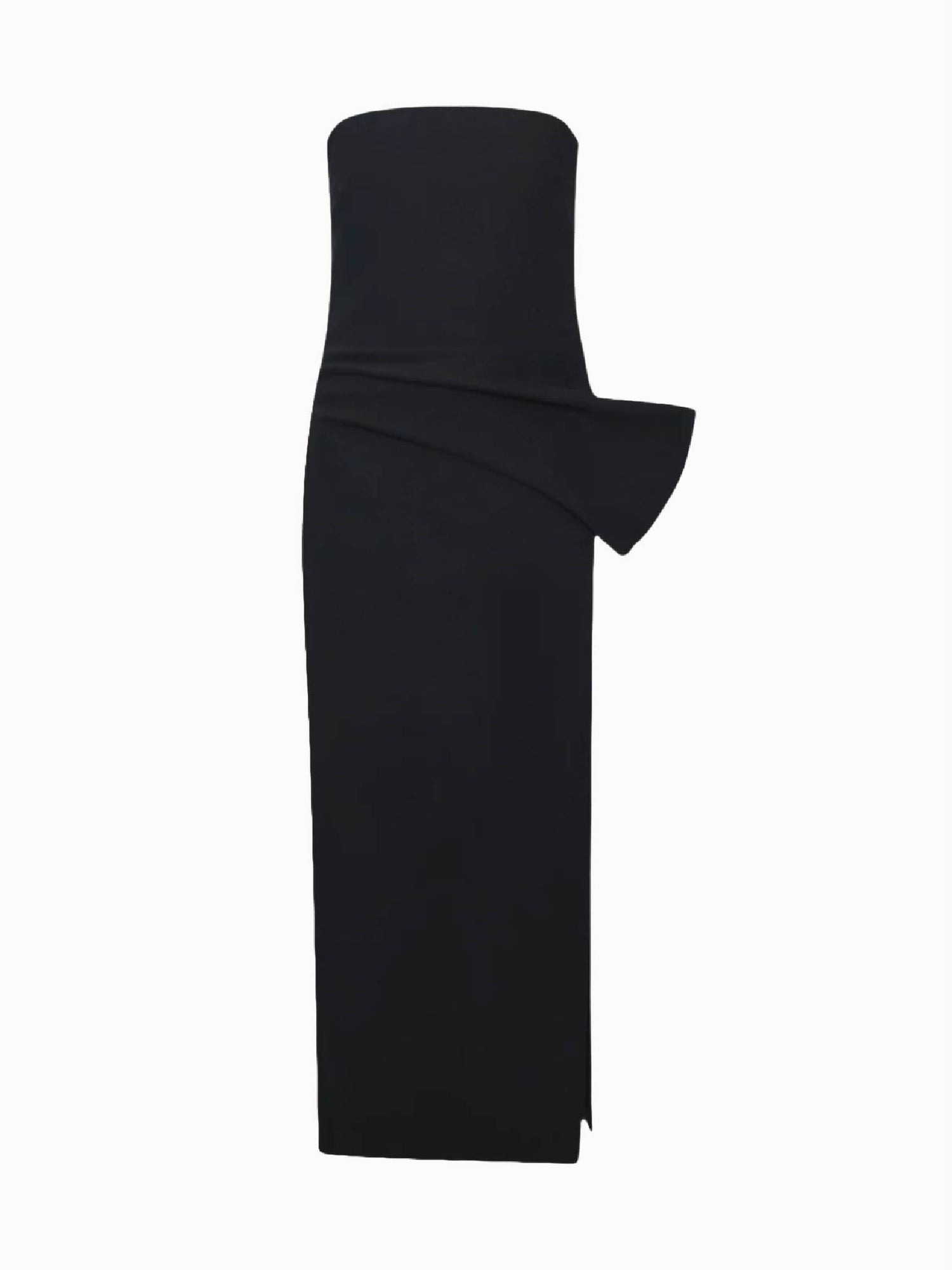 GIA STUDIOS Black Asymmetric Strapless Dress