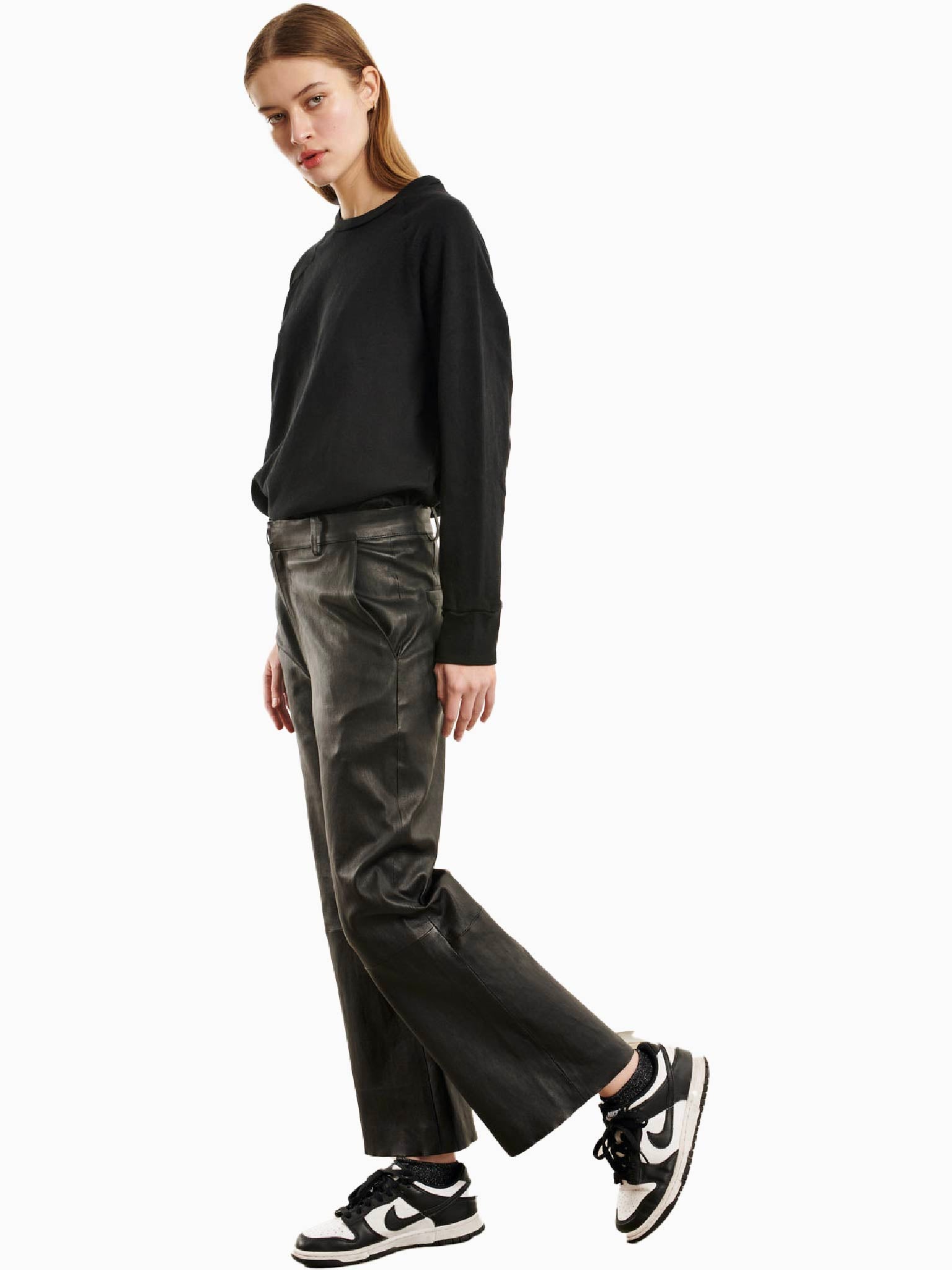 SPRWMN Leather Cropped Trouser
