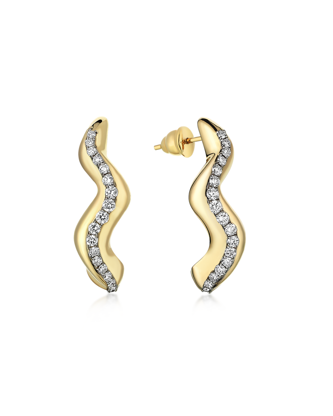 SIM AND ROZ Stream Diamond Drop Earrings