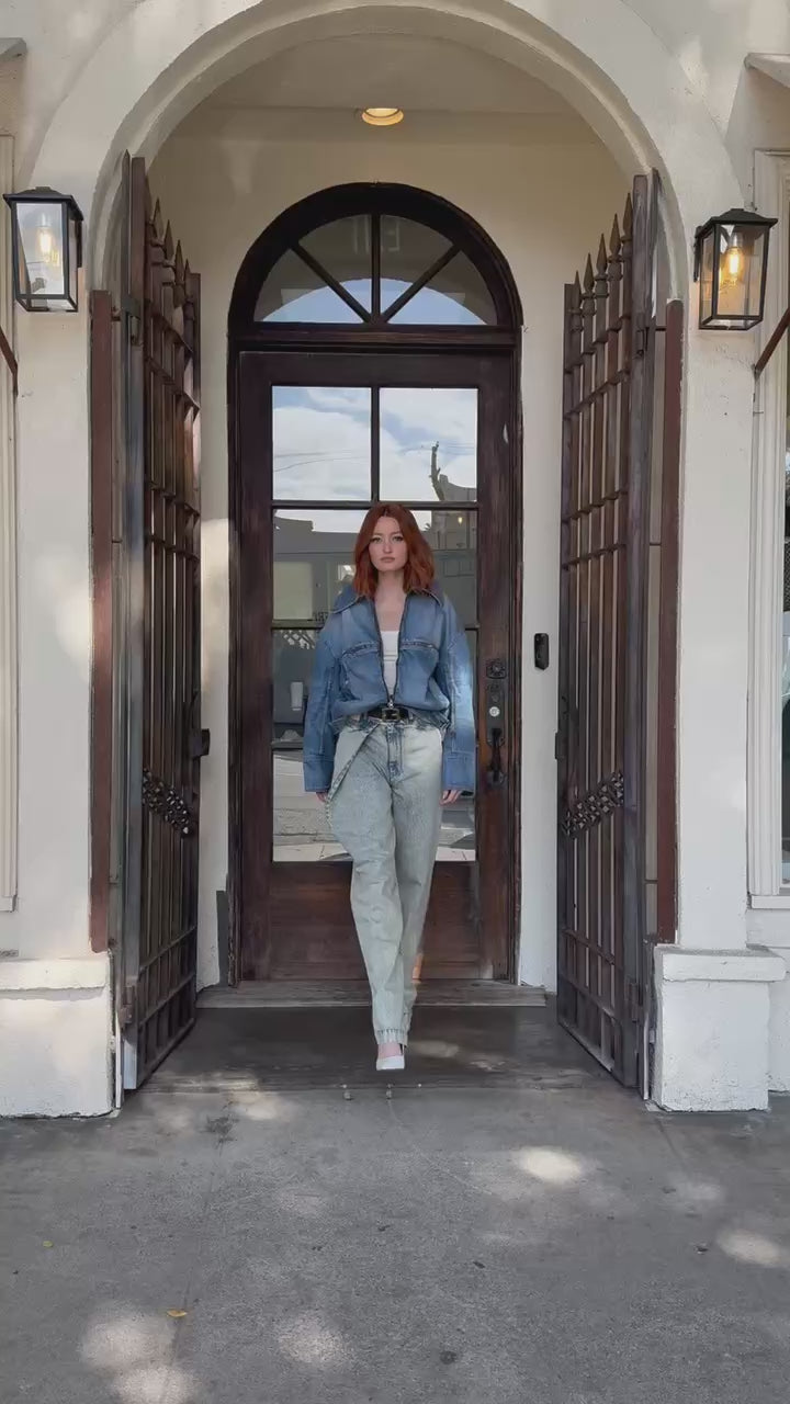 BONBOM Double Tuck Denim Pants